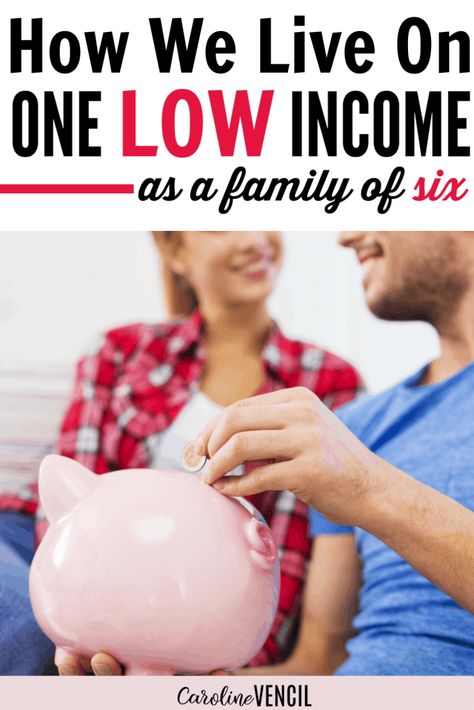 How to live on one income. Hot to start living frugally on a budget. Great tips and tricks for beginners. Perfect for stay at home moms looking to save more money. Frugal living is easier when you have a goal. She shares how her family of 6 lived off of $17,000 each year! Easy ways to save more money. Learn how to save money and budget. How to live well on a low income. One Income Family, Budget Money, Saving Plan, Money Saving Mom, Money Frugal, Family Finance, Making A Budget, Start Saving Money, Frugal Tips