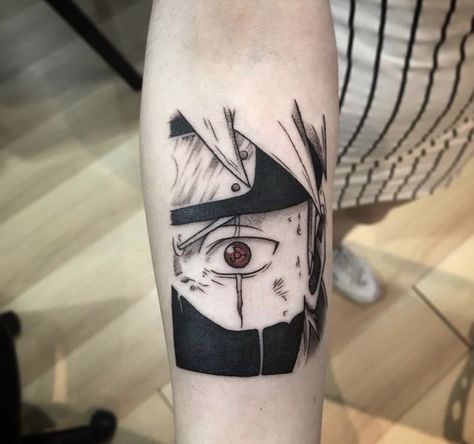 Panel Tattoo, Kakashi Tattoo, Tato Naruto, Underarm Tattoo, Tatuagem Masculina Pequena, Pain Naruto, Simple Tattoos For Guys, Sharpie Tattoos, Clever Tattoos