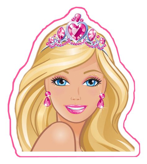 Photo Cake Ideas Pictures, Barbie Cake Topper Printable, Barbie Stickers Printable, Barbie Topper, Tag Barbie, Barbie Cookies, Barbie Cake Topper, Topper Barbie, Barbie Cake Designs