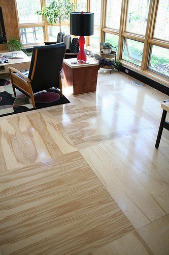 Plywood floors! 12" planks finished and beautiful. $200 project to refinish the floor in a room. Cheap Hardwood Floors, Finished Plywood, Plywood Floor, Plywood Flooring, Diy Flooring, Living Room Remodel, Wide Plank, Room Remodeling, Hardwood Flooring