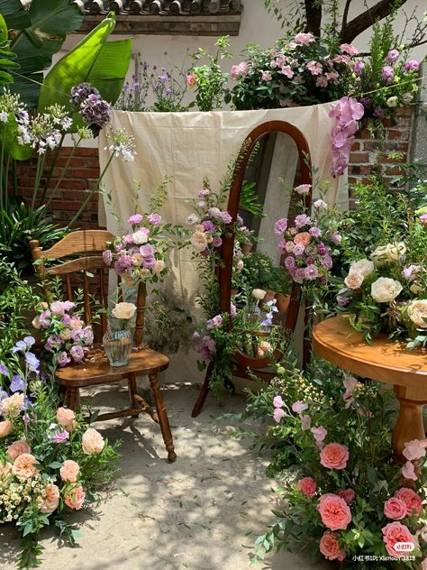 Flower Cafe, Dream Wedding Decorations, Wedding Backdrop Design, Cafe Shop Design, Kuantan, Nothing But Flowers, One Step Closer, Creative Gardening, Flower Therapy