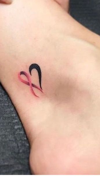 Pink Ribbon Tattoos, Survivor Tattoo, Mastectomy Tattoo, Awareness Tattoo, Band Tattoos, Tato Henna, Ribbon Tattoos, 1 Tattoo, Tattoo Feminina