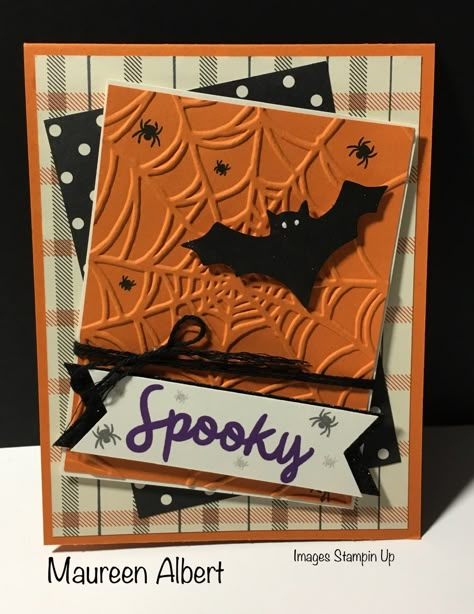 Halloween Cards Ideas, Halloween Cards Diy, Stampin Up Halloween, Halloween Card Ideas, Fall Greeting Cards, Halloween Paper Crafts, Carte Halloween, Stampin Up Paper Pumpkin, Halloween Cards Handmade