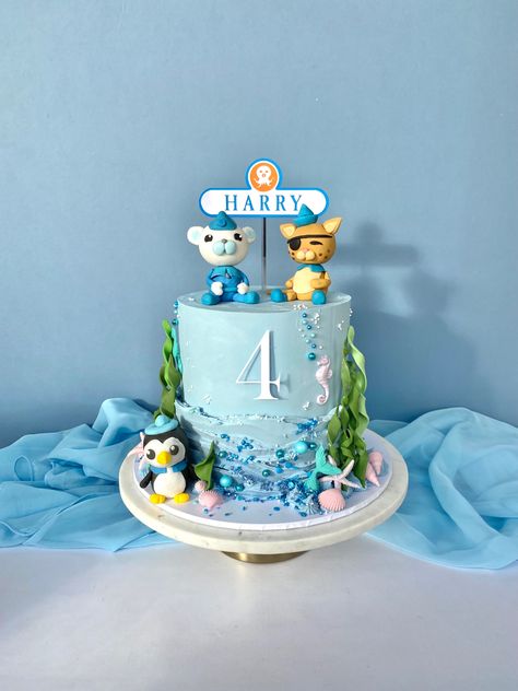 Octonauts Birthday Cake Ideas, Octonauts Birthday Cake Buttercream, Octonauts Smash Cake, Octonaughts Cake, Octonaut Cakes, Octonauts Birthday Party Decorations, Octonauts Birthday Cake, Basil Cake, Frozen Birthday Decorations