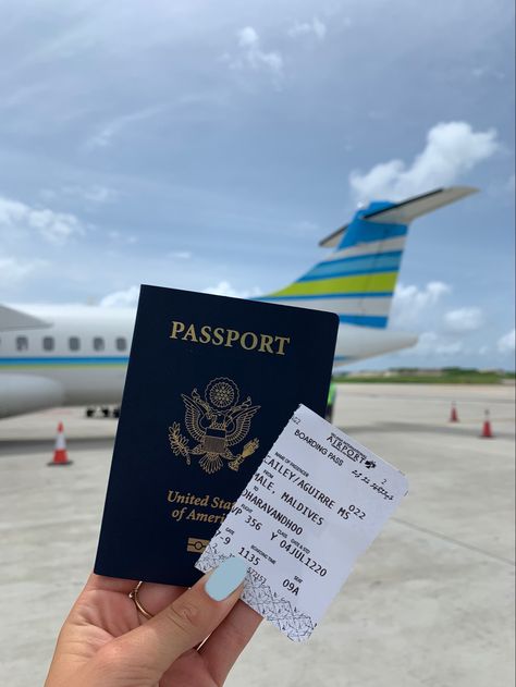 plane ticket to maldives with United States passport Passport And Ticket Picture, First Class Ticket Aesthetic, Airplane Ticket Aesthetic, Travel Passport Aesthetic, Airplane Ticket, Plane Tickets Aesthetic, Plane Ticket, Passport Aesthetic, Aesthetic London