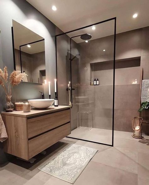 Drømme Bad, Bathroom Inspo Interior Design, Kitchen Remodeling Ideas, Bathroom Interior Design Modern, Small Bathroom Interior, Bathroom Inspiration Modern, Bathroom Decor Luxury, Bathroom Redesign, Bathroom Design Decor