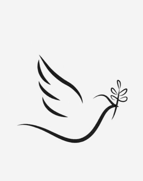 Dove Outline Drawing, Simple Christian Line Art, Minimalist Dove Tattoo, Dove Olive Branch Tattoo, Small Dove Tattoos For Women, Dove Outline Tattoo, Dove Tattoo Design For Women, Simple Dove Tattoo, Dove Line Art