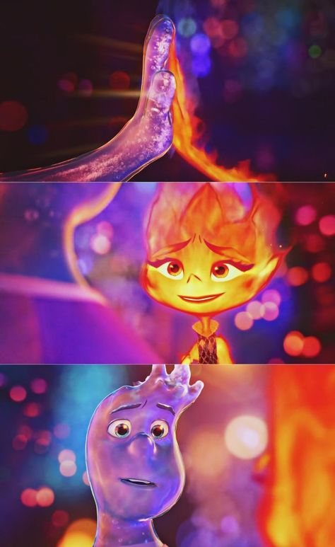 Elemental Movie Wade, Ember And Wade Costume, Elemental Aesthetic Pixar, Disney Elemental Art, Elemental Movie Pixar, Elemental Cartoon, Elemental Movie Wallpaper, Elemental Movie Fanart, Elemental Wallpaper Pixar