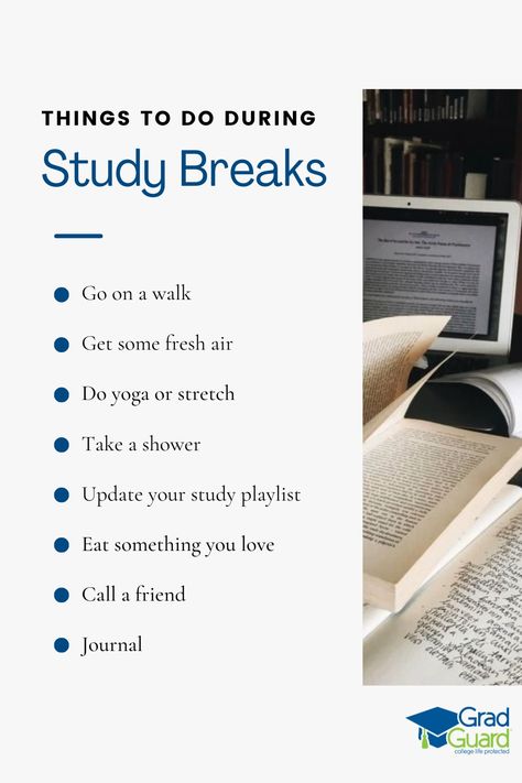 Use this list for some fun ideas to implement in your next study break! Fun Ways To Study For Exams, Study Break Ideas, Journal Prompts For Teens, A Grade Student, Friends Journal, Break Ideas, Studying Tips, Nursing School Essential, Best Study Tips