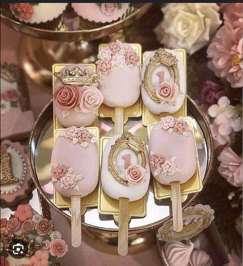 Elegant Cake Pops, Sugar Decorations For Cakes, Flower Cake Pops, Popsicles Cake, Flower Cake Decorations, Cake Pop Designs, Patisserie Fine, Cake Pop Decorating, Cake Pop Molds