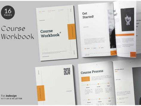 Course Design Layout, Workbook Design Inspiration, Course Workbook Design, Workbook Design Ideas, Word Template Design Layout, Pocket Book Design, Workbook Design Layout, Textbook Layout, Best Fonts For Websites