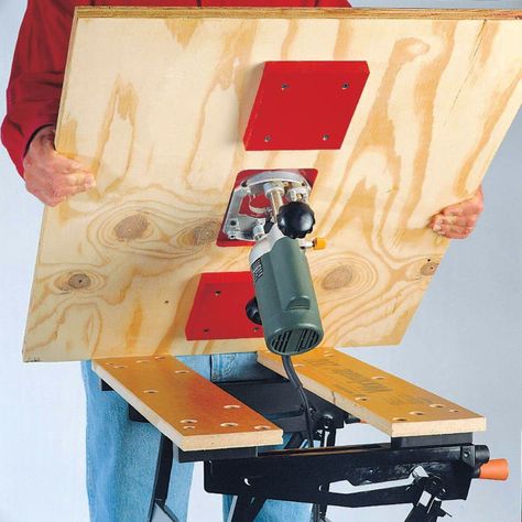 Portable Router Table, Router Table Plans, Diy Router Table, Portable Workbench, Diy Router, Router Jig, The Family Handyman, Diy Workbench, Garage Work Bench