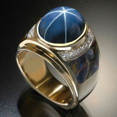 Blue Star Sapphire Ring, Star Rings, Mens Ring Designs, Star Sapphire Ring, Mens Gemstone Rings, Blue Star Sapphire, Art Ring, Ice Water, Star Sapphire