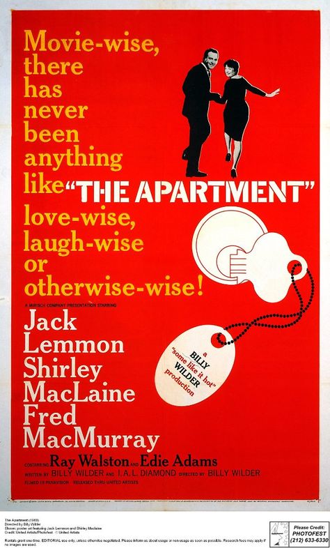 The Apartment 1960 The Apartment 1960, Jack Lemmon, Billy Wilder, Movies Scenes, Fritz Lang, Shirley Maclaine, I Love Cinema, See Movie, At The Movies