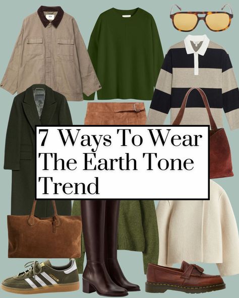 Seven Ways To Wear The Earth Tone Trend - WearsMyMoney Earth Tone Color Palette Outfit, Earth Tone Outfits Women, Outfit Earth Tones, Earth Tones Outfit, Earth Tone Clothes, Cos Trousers, Earth Tone Outfits, Khakis Outfit, Black Leather Chelsea Boots