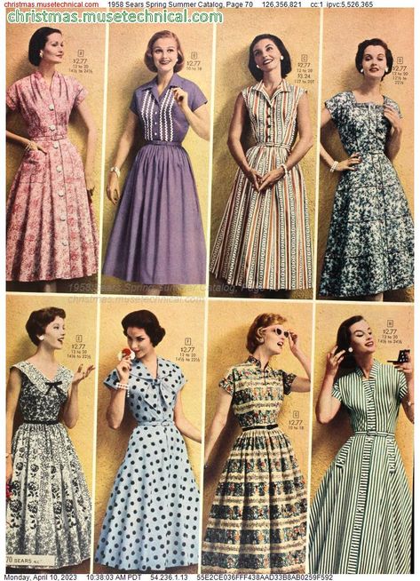 1950s Fashion Women, Fashion 50s, 1950 Fashion, Fashion Capsule Wardrobe, Fifties Fashion, Vintage 1950s Dresses, Century Clothing, Vintage Wardrobe, Fashion Capsule