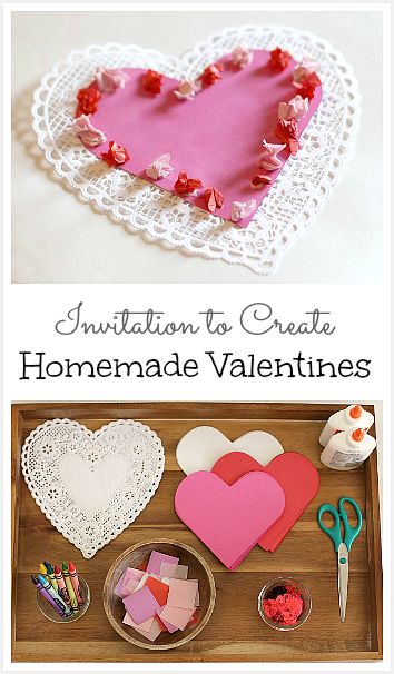 Invitation to Create Homemade Valentines~ Buggy and Buddy Homemade Valentines For Kids, Invitation To Create, Valentine's Day Crafts, Easy Valentine Crafts, Valentine's Day Crafts For Kids, Preschool Valentines, February Valentines, Valentine Activities, Valentine Crafts For Kids