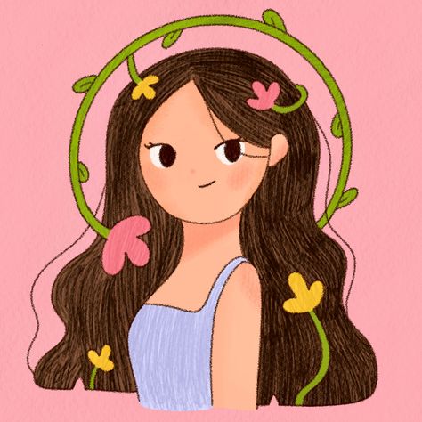 A cute flowery cartoon self portrait 🌷 ✨ Cute Self Portrait, Self Portrait, Clay Art, Cute Art, Cute Animals, Photo And Video, Instagram Photo, Animals, Instagram