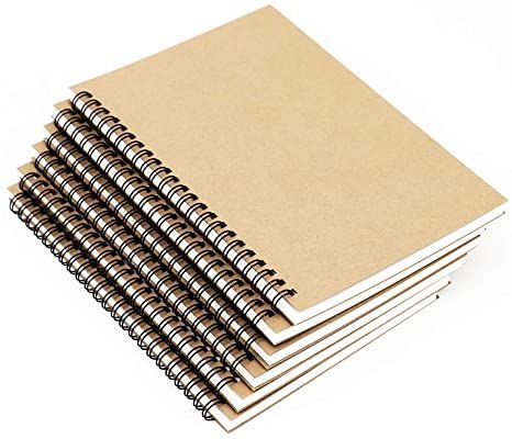 6 Pack Brown Cover Spiral Notebook, College Ruled Subject Notebooks,Lined Thick Paper 50 Sheets (100 Pages)-8.27x 5.59inch,A5 Size Notebook. Daily Work Planner, College Notebook, Brown College, Dotted Notebook, Cover Journal, Ruled Notebook, Study Material, Birthday Wishlist, Lined Notebook