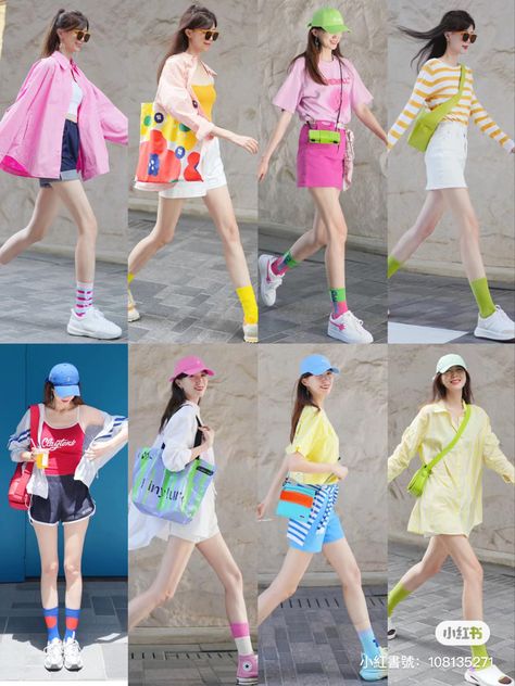 Songkran Outfit, Jeju Outfit, Peony Aesthetic, Corset Fashion Outfits, Mix Match Outfits, Colour Combinations Fashion, Color Combos Outfit, Fashion Kawaii, Street Outfits