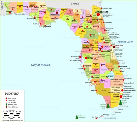 Map of Florida Florida Keys Map, Map Of Florida Cities, Florida State Map, Homestead Florida, Copper Harbor, Us State Map, Florida East Coast, Asia Continent, Florida Map