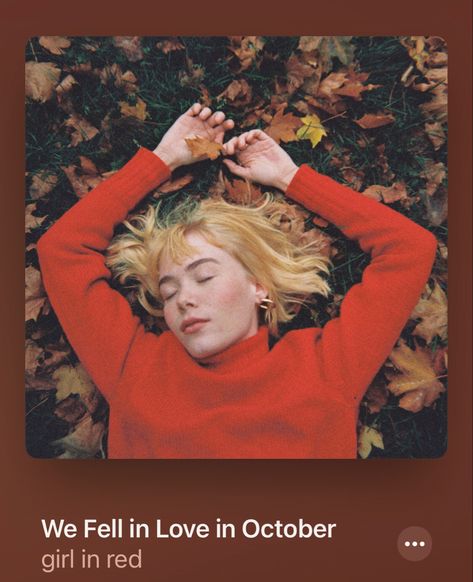 (english) Girl In Red Album Cover, Music Playlist Aesthetic, October Song, Playlist Aesthetic, Red Album, Girl In Red, She Girl, Music Mood, Best Albums