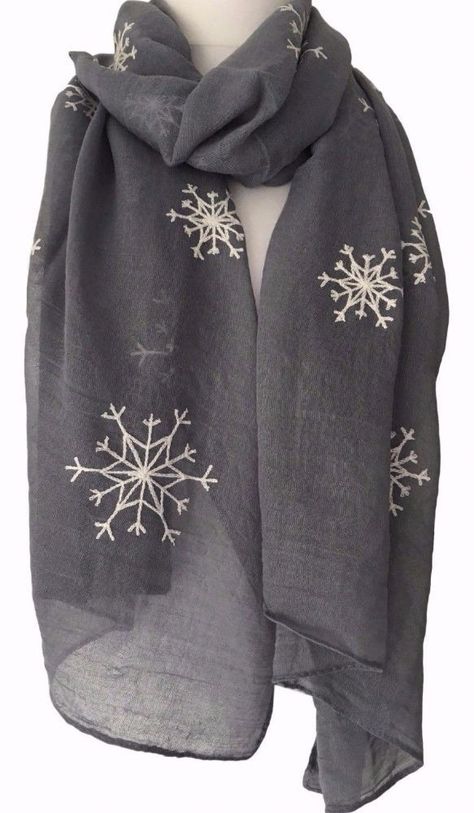 Embroidery Scarf, Block Print Scarf, Embroidered Scarf, Style Scarf, Handmade Embroidery Designs, Scarf Women Fashion, Stole Scarf, Embroidery On Clothes, Grey Scarf