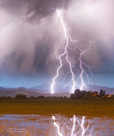 Lightning strikes the foothills in Boulder County, CO. Longs Peak, Lightning Photography, Wild Weather, Natural Disaster, Thunder And Lightning, Lightning Storm, Weather Photos, Lightning Strikes, Storm Clouds