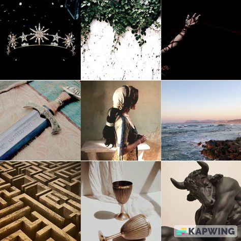 Greek Mythology Ariadne, Ariadne Jennifer Saint Aesthetic, Ariadne Book Aesthetic, Ariadne Goddess, Ariadne Aesthetic, Ariadne Mythology, Ariadne Greek Mythology, Goddess Taurus, Women In Greek Mythology