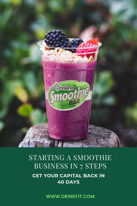 Starting A Smoothie Business, How To Start A Smoothie Business, Fruits Business Ideas, Smoothie Business Ideas, Juice Business Ideas, Smoothie Restaurant, Cheap Smoothies, Smoothie Business, Smoothie Station