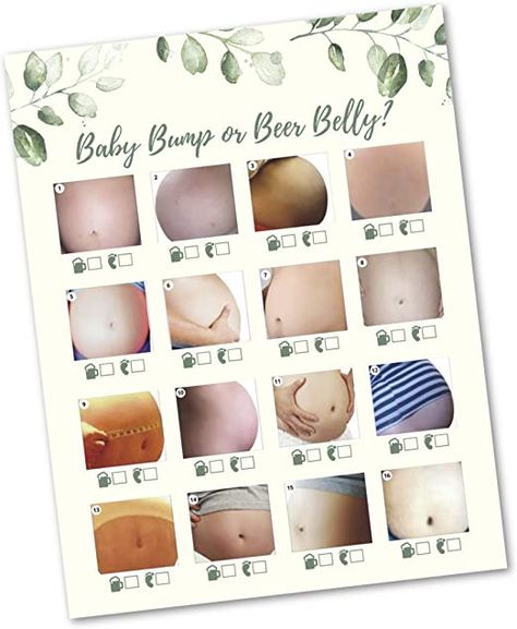 30 Beer Belly or Pregnant Baby Bump Game Cards- Baby Shower,Gender Reveal or Bachlorette Party Supply Kit- Modern Neutral Ivory Card Design- An Easy, Fun Game for Men & Women! (Beer Belly or Baby) Baby Shower Questions, Virtual Baby Shower Games, Modern Baby Shower Games, Games For Men, Baby Shower Party Games, Pregnant Baby, Girl Baby Shower Decorations, Virtual Baby Shower, Wishes For Baby