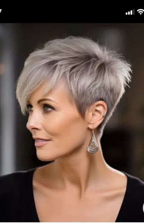 Pixie Haircut On Thick Hair, Razored Haircuts, Haircuts 2024, Short Bobs, Short Sassy Haircuts, Funky Short Hair, Short Silver Hair, Short Hair Images, Violet Hair