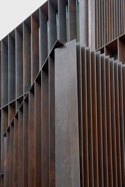 Steel Door Detail, Black Architecture, Steel Architecture, Building Skin, Kentish Town, Metal Facade, Coban, Exterior Cladding, Brutalist Architecture