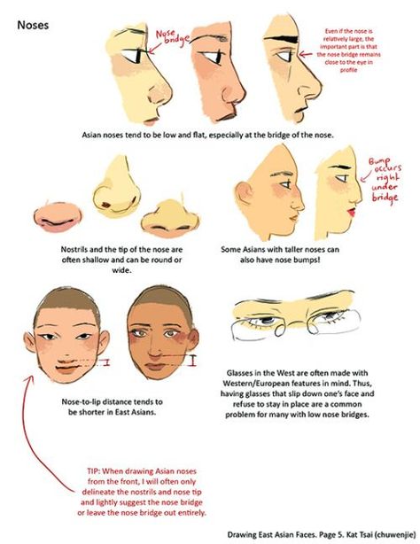 Stylized Faces, Asian Faces, Nose Drawing, Asian Eyes, Anatomy Drawing, Anatomy Reference, Anatomy Art, Art Tutorials Drawing, Facial Expressions