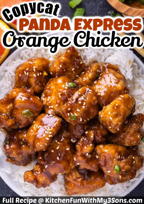 With a sticky sweet and tangy sauce and tender pieces of chicken, this Panda Express Orange Chicken is a true copycat recipe. Serve over rice for an easy dinner in half the time it takes to order takeout! Chinese Chicken Sauce, Healthy Oat Cookies, Panda Express Orange Chicken, Orange Chicken Sauce, Wok Cooking, Chicken Chunks, Better Than Takeout, Breaded Chicken Breast, Orange Chicken Recipe