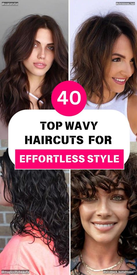 Haircuts For Wavy Hair Haircut For Coarse Wavy Hair, Wavy Long Hair Haircut, Shoulder Length Wavy Hair Styles, Low Maintenance Haircut For Wavy Hair, Haircut For Wavy Hair For Women, Naturally Wavy Lob, Natural Wavy Haircuts, Haircuts For Naturally Wavy Hair, Wavy Haircuts Medium