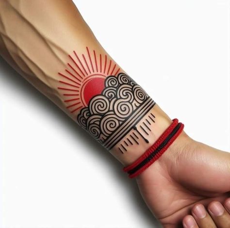 Unique Tattoo Art, Wrist Tatoo, Tato Maori, Tattoo Designs Unique, Band Tattoos For Men, Tattoo Band, Cuff Tattoo, Me Tattoo, Man Tattoo