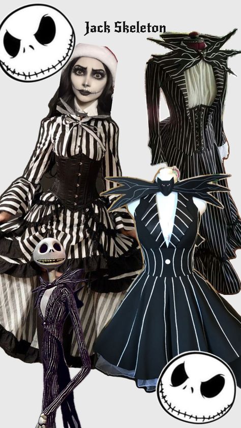 Jack Skeleton Costume Women, Jack Skellington Costume Women, Jack Skellington Costume Female Diy, Jack Skellington Girl Costume, Jack Skellington Costume Female, Halloween Costumes Jack Skellington, Female Jack Skellington Costume, Jack Skellington Female Costume, Jack Skellington Womens Costume