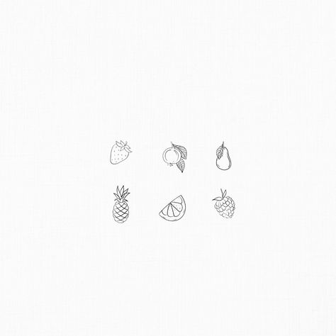 fruits fine line Minimalist Fruit Tattoo, Dainty Orange Tattoo, Rasberry Tattoos Simple, Citrus Slice Tattoo, Cute Fruit Tattoos, Tiny Fruit Tattoo, Fruit Sticker Tattoo, Fine Line Fruit Tattoo, Simple Fruit Tattoo