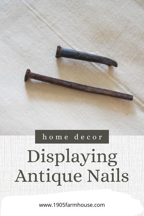 Antique nails are an interesting collectible for any enthusiast or collector, with a history that can stretch back centuries, and a variety of styles to choose from. Whether you're looking for the classic, "square nails" of a bygone era, a weathered, antique nail with a hint of nostalgia, or a vintage nail to put the finishing touches on a project, displaying antique nails is a great way to add a unique touch to your home decor. Classic Square Nails, Budget Farmhouse Decor, Vintage Nails, Stretch Back, Square Head, Antique Fabrics, Diy Holiday Decor, Diy Farmhouse Decor, Old Farmhouse