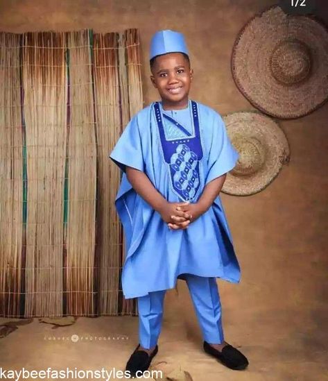 Agbada Styles For Kids, Baby African Clothes, English Outfit, Nigeria Fashion, Agbada Design, African Children, African Clothing For Men, Native Style, Fashion Suits For Men