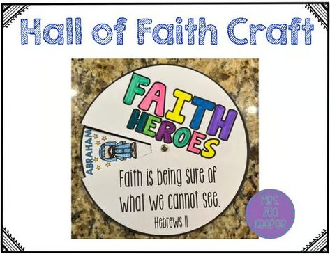 Hebrews | TPT Heroes Of Faith Vbs, Faith Crafts For Kids Sunday School, Faith Crafts For Kids, Hall Of Faith, Faith Craft, Spinner Craft, Bible Class Activities, Crafts 2023, Kids Faith