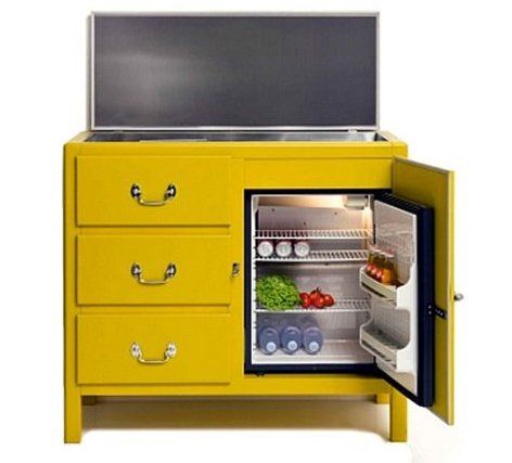 TV stand with fridge Hide A Mini Fridge, Compact Kitchen Unit, Mini Fridge In Bedroom, Mini Fridge Cabinet, Dorm Planning, Small Fridges, Compact Kitchen, Sigma Kappa, Wood Project