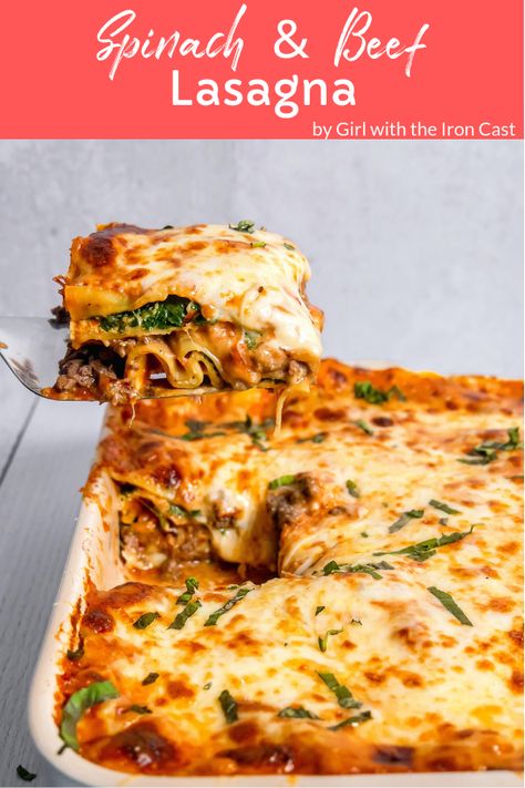 Spinach And Meat Lasagna, Spinach And Ricotta Lasagna, Beef Lasagna Recipe, Beef Lasagne, Lasagna Recipe With Ricotta, Gluten Free Lasagna, Beef Lasagna, Meat Lasagna, Lasagna Ingredients