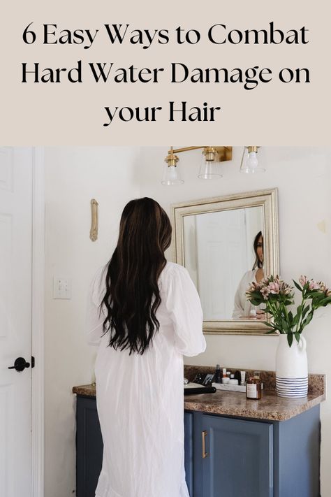 This guide taught me how to combat hard water hair, the shampoo to combat hard water, how to combat hard water in the shower and more! Well Water Hair, Shampoo For Hard Water, Hard Water Hair, Water Hair, Iron Water, Diy Shampoo, Soften Hair, Pregnancy Safe Products, Water Retention