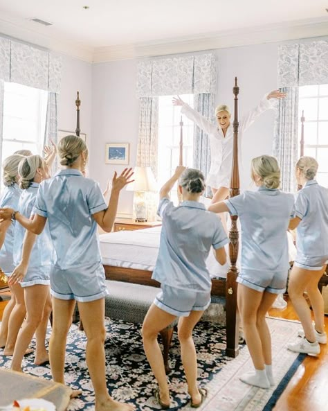 All Posts • Instagram Blue Bridesmaid Robes, Wedding Day Aesthetic, Bridesmaid Robes Blue, Light Blue Bridesmaid, Blue Wedding Decorations, Bridesmaid Getting Ready, Something Blue Wedding, When I Get Married, Pink Bridesmaid Dresses