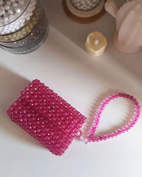 Small Beaded Bag, Bead Bag Pattern, Beads Bags Handmade, Beads Wallet, Pearls Bag, Beaded Wallet, Beads Bag, Hand Beaded Bag, Ankle Bracelets Diy