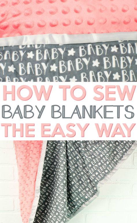 How To Sew a Baby Blanket The Easy Way - A Little Craft In Your Day How To Sew Baby Blanket, Fat Quarter Projects, Diy Baby Blanket, Sew Baby, Bountiful Baby, Easy Baby Blanket, Diy Bebe, Baby Sewing Projects, Beginner Sewing Projects Easy