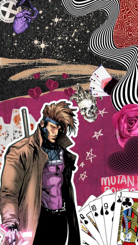 Remy Lebeau Aesthetic, Gambit Wallpaper Iphone, Gambit Wallpaper, Ragin Cajun, Xman Marvel, Gambit Marvel, Remy Lebeau, Comic Characters, Superhero Wallpaper