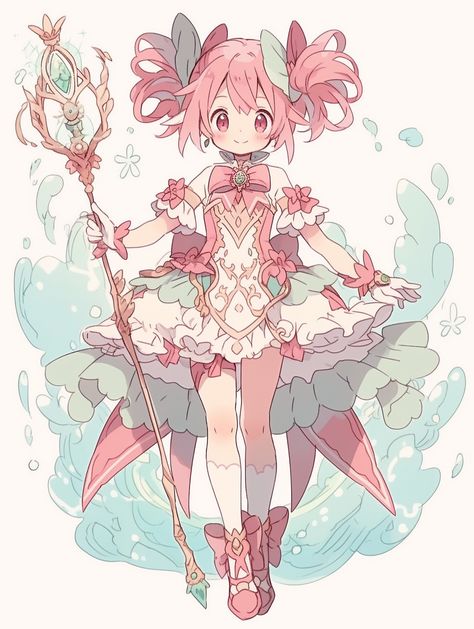 Magical Girl Posing Reference Drawing, Magical Girl Posereference, Magical Girl Ideas, Magical Girl Design Ideas, Magical Girl Posing Reference, Magical Girl Drawing, Magical Poses Reference, Magic Girl Art, Magical Character Design